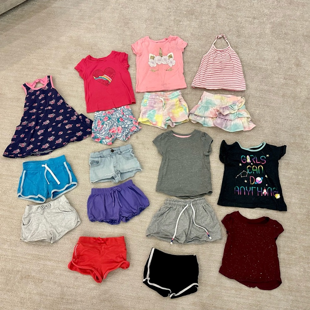 Lot of girls 3T - bundle - shirts, shorts, dress, skirt